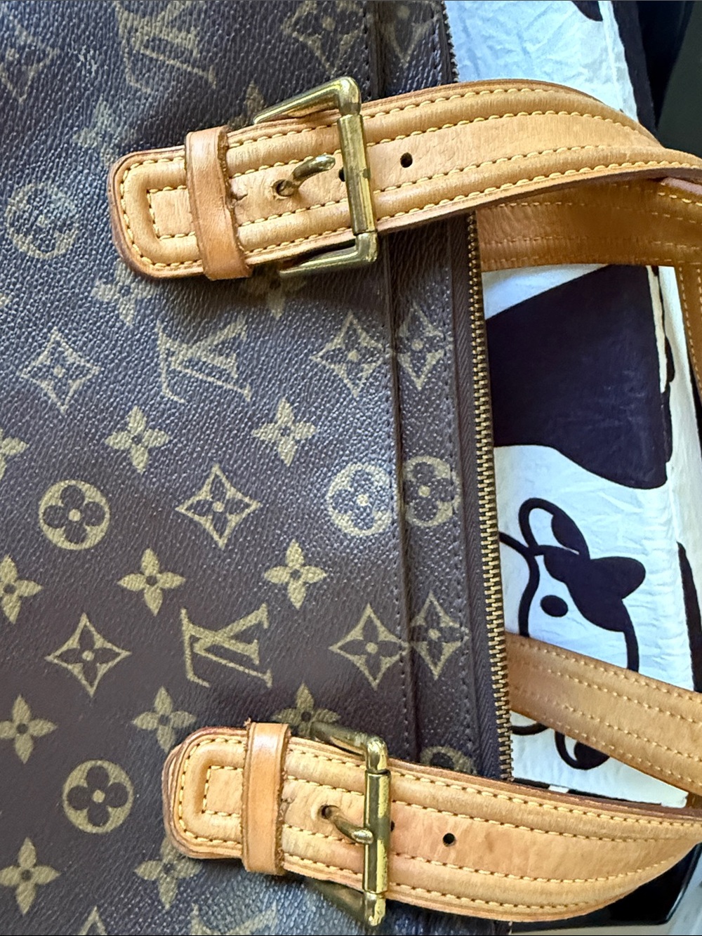 Louis Vuitton Brown Monogram Satchel with Tan Handles Comes W/COA - Picture 11 of 16